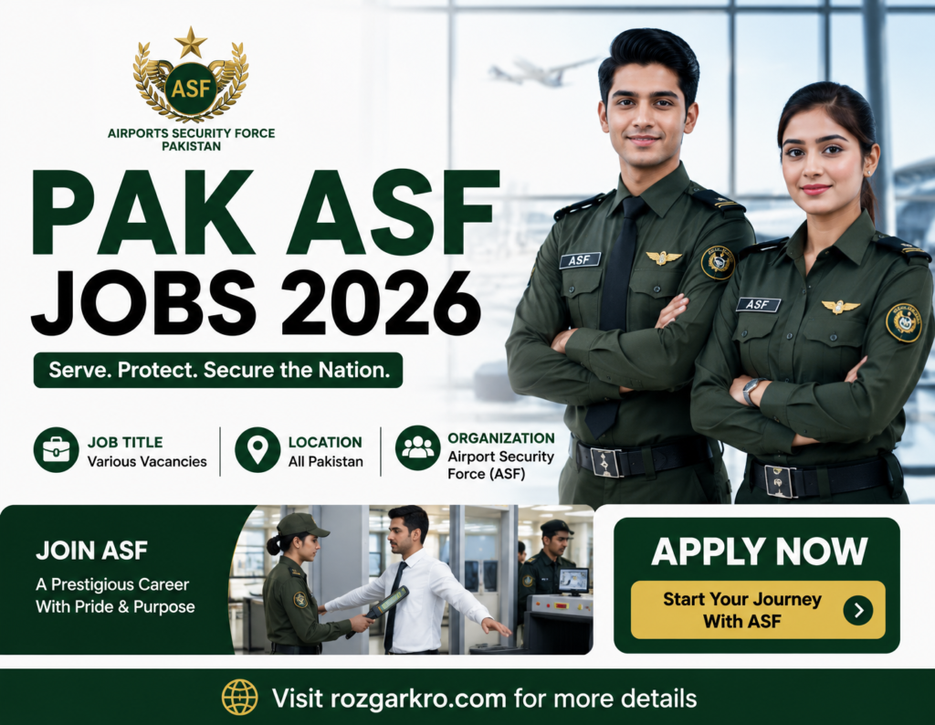Pak ASF Jobs 2026 | Apply Now – Pakistan Airport Security Force Latest Jobs Career Announced