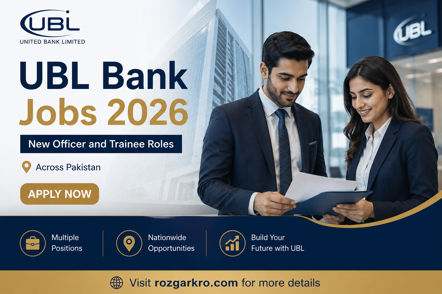UBL Bank Jobs 2026 – New Officer and Trainee Roles | Apply Now