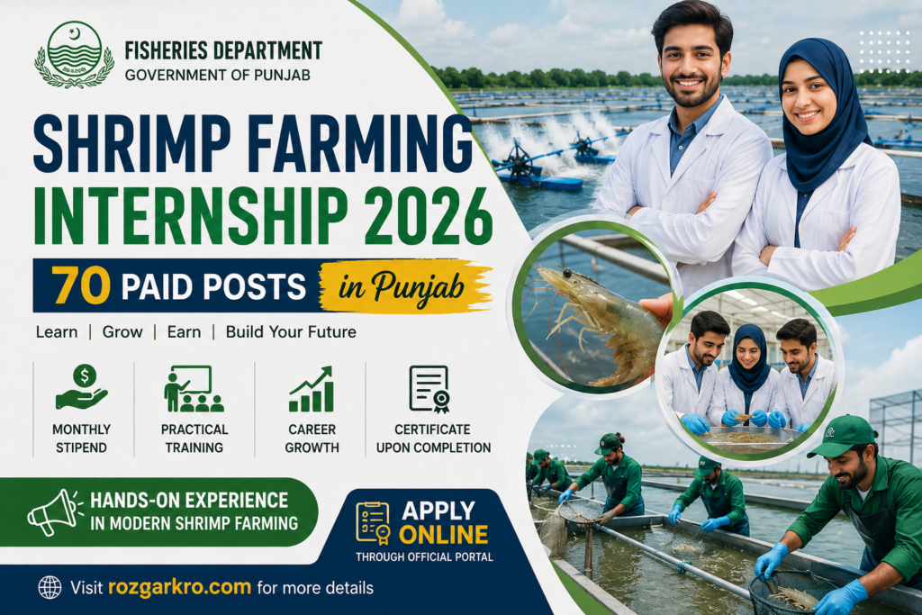 Shrimp Farming Internship 2026 – Apply Now | Rs. 100,000 Monthly Stipend