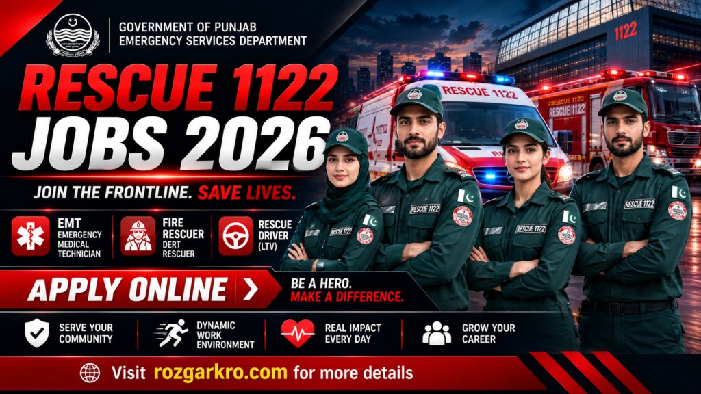 Rescue 1122 Jobs 2026 – 484 Punjab Vacancies | Apply Online Now