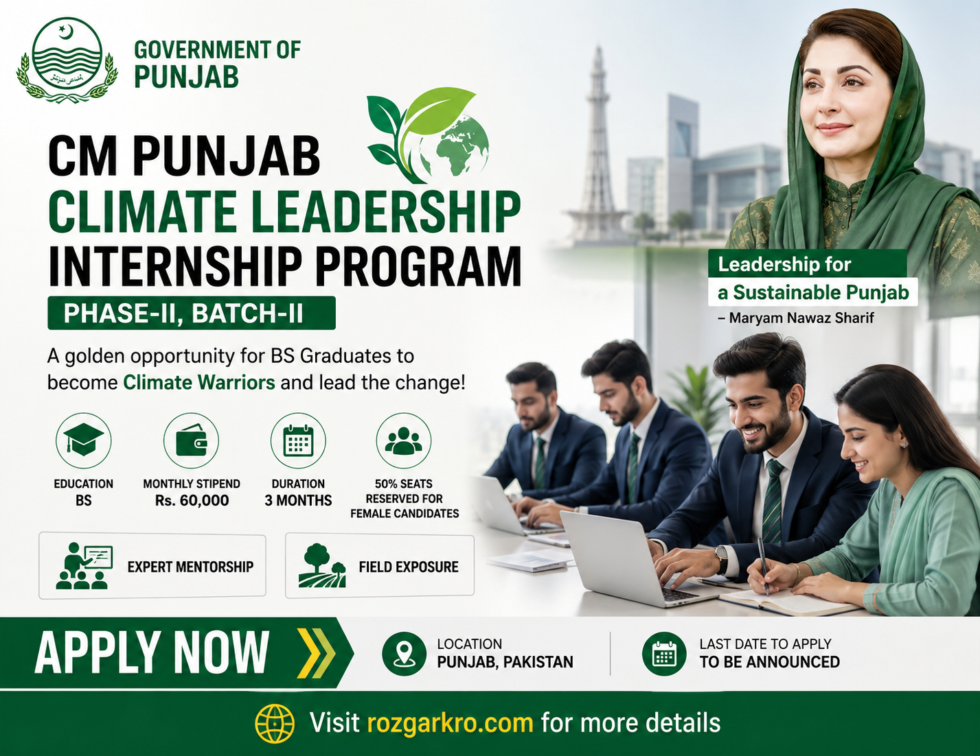 Punjab Climate Internship 2026 – Apply Online Now – 60K Stipend